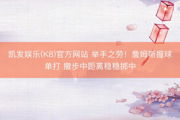 凯发娱乐(K8)官方网站 举手之劳！詹姆斯握球单打 撤步中距离稳稳掷中