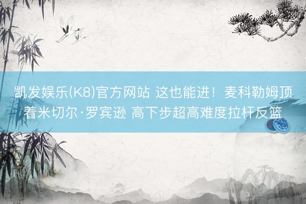 凯发娱乐(K8)官方网站 这也能进！麦科勒姆顶着米切尔·罗宾逊 高下步超高难度拉杆反篮