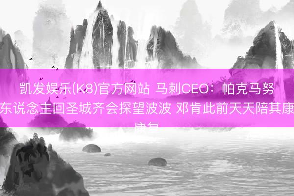凯发娱乐(K8)官方网站 马刺CEO：帕克马努等东说念主回圣城齐会探望波波 邓肯此前天天陪其康复