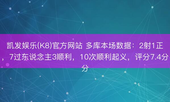 凯发娱乐(K8)官方网站 多库本场数据：2射1正，7过东说念主3顺利，10次顺利起义，<a href=