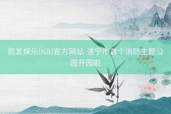 凯发娱乐(K8)官方网站 遂宁市首个消防主题公园开园啦