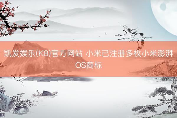 凯发娱乐(K8)官方网站 小米已注册多枚小米澎湃OS商标