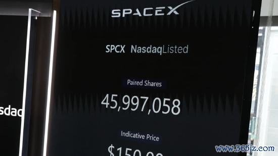 2026 年 6 月 12 日，纳斯达克交游所公布 SpaceX 初度公配置行意向订价。