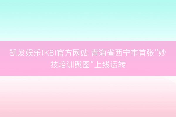 凯发娱乐(K8)官方网站 青海省西宁市首张“妙技培训舆图”上线运转