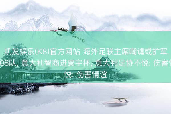 凯发娱乐(K8)官方网站 海外足联主席嘲谑或扩军到208队， 意大利智商进寰宇杯， 意大利足协不悦: 伤害情谊